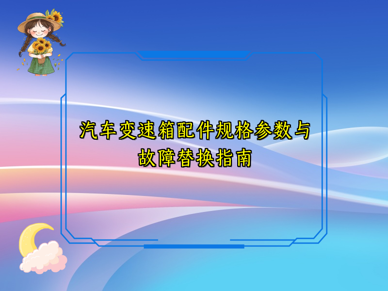 汽车变速箱配件规格参数与故障替换指南